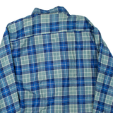FULL CUT Mens Shirt Blue Check Long Sleeve L