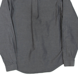 PRETTY GREEN Mens Plain Shirt Grey Long Sleeve S