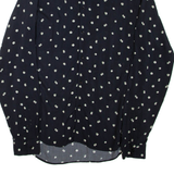 REISS Slim Fit Mens Shirt Black Floral Long Sleeve L