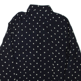 REISS Slim Fit Mens Shirt Black Floral Long Sleeve L