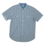 TED BAKER Mens Shirt Blue Check L