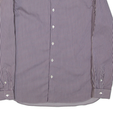 TED BAKER Mens Shirt Purple Striped Long Sleeve M
