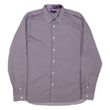 TED BAKER Mens Shirt Purple Striped Long Sleeve M
