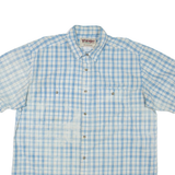 WRANGLER Mens Shirt Blue Check 2XL
