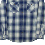 WRANGLER Mens Shirt Blue Check Long Sleeve M