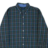 CHAPS Mens Shirt Green Check Long Sleeve L