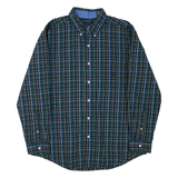 CHAPS Mens Shirt Green Check Long Sleeve L