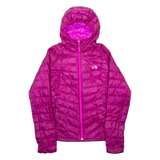 THE NORTH FACE Down Insulated Womens Puffer Coat Purple Hooded M
