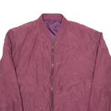 Mens Bomber Jacket Maroon L