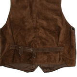 MONTGOMERY Mens Blazer Waistcoat Brown Leather L