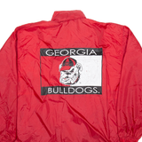 STADIUM SPORT Georgia Bulldogs Mens Track Jacket Red Nylon USA Hooded M