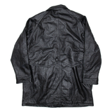 CANDA Womens Overcoat Coat Black Leather M