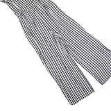 HOLLISTER Womens Jumpsuit Black Gingham Wide-Leg XS