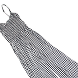 HOLLISTER Womens Jumpsuit Black Gingham Wide-Leg XS