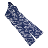 MINT VELVET Womens Jumpsuit Blue Animal Print Wide-Leg UK 10