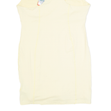SLAZENGER Dress Overlay Womens Playsuit Yellow Skinny UK 10