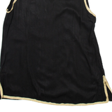 Womens Printed Vest Black V-Neck Sleeveless XL