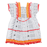 Womens Printed Blouse Black Crazy Pattern XS