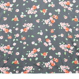 Womens Printed Blouse Grey Silk Floral M