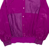 JAMBOREE Womens Shirt Purple Collared Long Sleeve Faux Silk M
