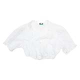KRUGER Womens Cropped Blouse White L
