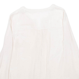 Womens Printed Blouse Pink V-Neck Long Sleeve Silk Polka Dot S