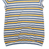 LACOSTE Womens Printed Blouse Blue Collared Striped M