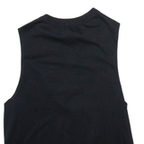 BLIND DATE Womens Printed Vest Black Sleeveless M