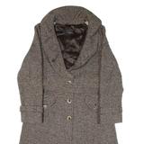 MAX MARA WEEKEND Womens Trench Coat Brown Knit Wool UK 10