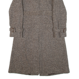 MAX MARA WEEKEND Womens Trench Coat Brown Knit Wool UK 10