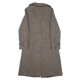MAX MARA WEEKEND Womens Trench Coat Brown Knit Wool UK 10