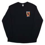 GILDAN New Bern North Carolina Mens T-Shirt Black Long Sleeve USA M