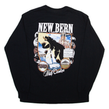 GILDAN New Bern North Carolina Mens T-Shirt Black Long Sleeve USA M