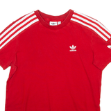ADIDAS ORIGINALS Womens T-Shirt Red UK 8