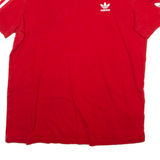 ADIDAS ORIGINALS Womens T-Shirt Red UK 8
