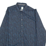 CALVIN KLEIN Slim Fit Mens Shirt Blue Long Sleeve S