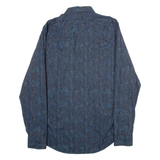 CALVIN KLEIN Slim Fit Mens Shirt Blue Long Sleeve S