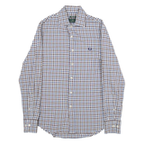 FRED PERRY Slim Fit Mens Shirt Brown Check Long Sleeve S