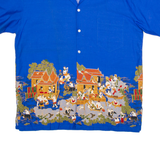 FRAPPE Mens Shirt Blue Crazy Pattern XL