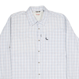 WRANGLER Mens Shirt Blue Check Long Sleeve XL