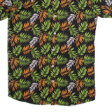RX 100 Mens Hawaiian Shirt Black Floral S
