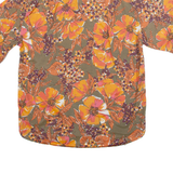 AZZURRA CASUAL Mens Hawaiian Shirt Orange Floral M