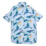 CLOCKHOUSE Mens Hawaiian Shirt Blue Floral L