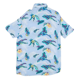 CLOCKHOUSE Mens Hawaiian Shirt Blue Floral L