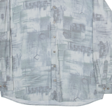 NICK TAYLOR Mens Shirt Grey Long Sleeve L