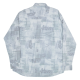 NICK TAYLOR Mens Shirt Grey Long Sleeve L
