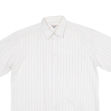 PIERRE LEON Mens Shirt White Striped XL