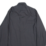 CALVIN KLEIN Slim Fit Mens Shirt Grey Polka Dot Long Sleeve M