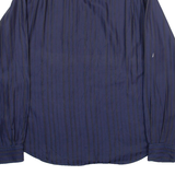 VERSACE JEANS Mens Shirt Blue Striped Long Sleeve M