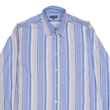 TED BAKER Mens Shirt Blue Striped Long Sleeve L